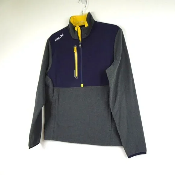 RLX Ralph Lauren 1/4 Zip Pullover Men's Size S Blue Gray Fleece